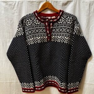 LL Bean - the classic fair isle ski sweater 100% cotton